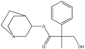 (-)-3-Hydroxy-2-methyl-2-phenylpropionic acid 3-quinuclidinyl ester Structure