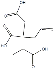 Butane-1,2,3-tricarboxylic acid 2-(2-propenyl) ester Structure