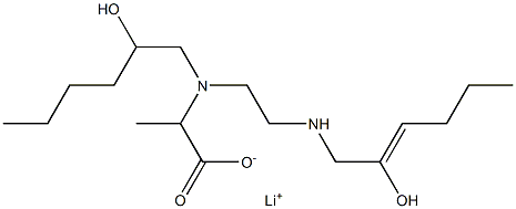 2-[N-(2-Hydroxyhexyl)-N-[2-(2-hydroxy-2-hexenylamino)ethyl]amino]propionic acid lithium salt Structure