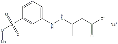 3-[2-(m-Sodiooxysulfonylphenyl)hydrazino]butyric acid sodium salt 구조식 이미지