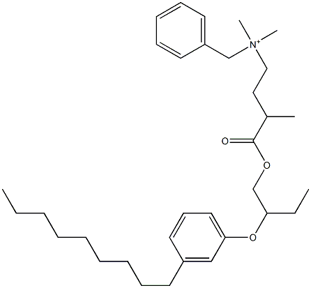 N,N-Dimethyl-N-benzyl-N-[3-[[2-(3-nonylphenyloxy)butyl]oxycarbonyl]butyl]aminium Structure