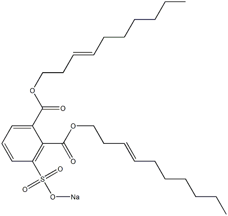 3-(Sodiosulfo)phthalic acid di(3-decenyl) ester 구조식 이미지