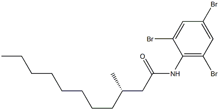 [S,(-)]-N-(2,4,6-Tribromophenyl)-3-methylundecanamide 구조식 이미지