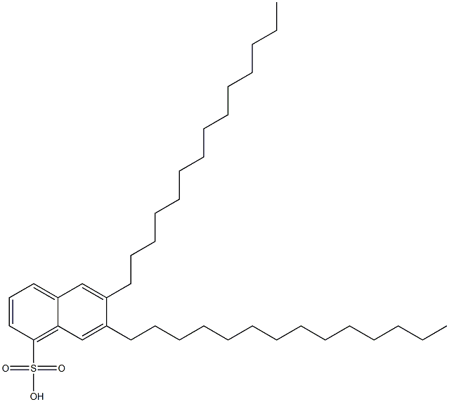 6,7-Ditetradecyl-1-naphthalenesulfonic acid Structure