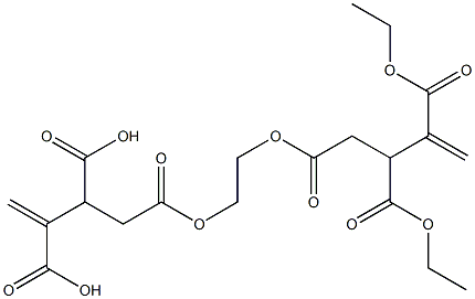 4,4'-[Ethylenebis(oxycarbonyl)]bis(1-butene-2,3-dicarboxylic acid diethyl) ester 구조식 이미지