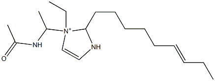 1-[1-(Acetylamino)ethyl]-1-ethyl-2-(6-nonenyl)-4-imidazoline-1-ium 구조식 이미지