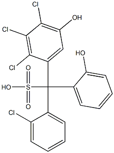 (2-Chlorophenyl)(2,3,4-trichloro-5-hydroxyphenyl)(2-hydroxyphenyl)methanesulfonic acid Structure