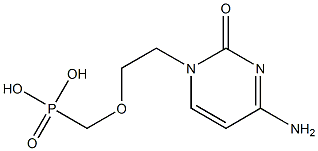 [[2-(Cytosine-1-yl)ethoxy]methyl]phosphonic acid 구조식 이미지