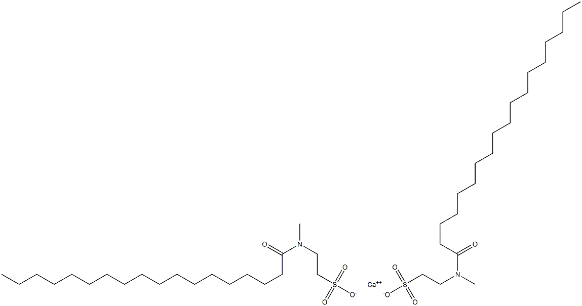 Bis(N-octadecanoyl-N-methyltaurine)calcium salt Structure