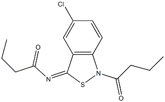 5-Chloro-1-butyryl-3(1H)-butyrylimino-2,1-benzisothiazole Structure