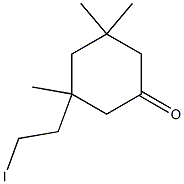 3-(2-Iodoethyl)-3,5,5-trimethylcyclohexan-1-one Structure