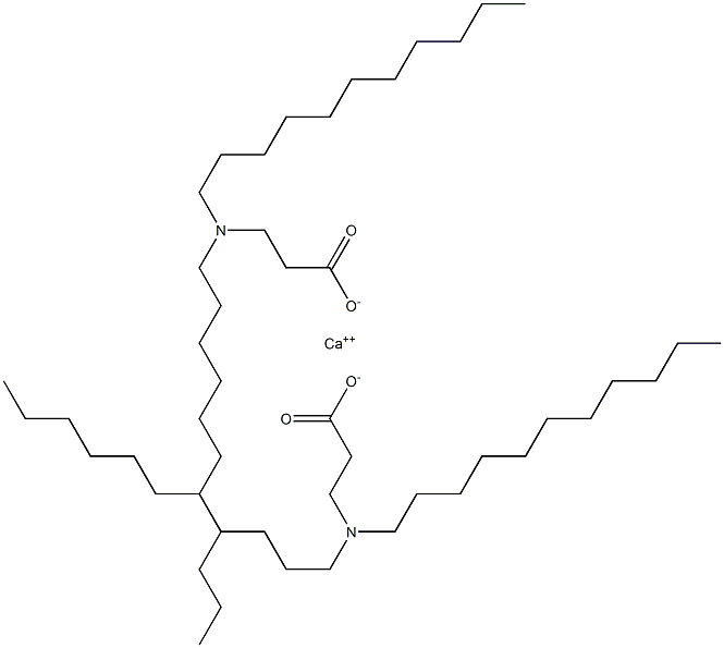 Bis[3-(diundecylamino)propanoic acid]calcium salt Structure