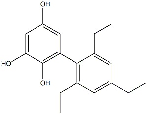 6-(2,4,6-Triethylphenyl)benzene-1,2,4-triol Structure