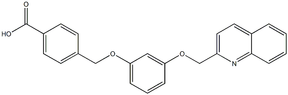 4-[3-(2-Quinolylmethoxy)phenoxymethyl]benzoic acid Structure