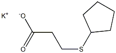 3-(Cyclopentylthio)propionic acid potassium salt Structure