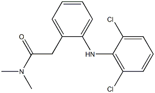 o-(2,6-Dichloroanilino)-N,N-dimethylbenzeneacetamide Structure