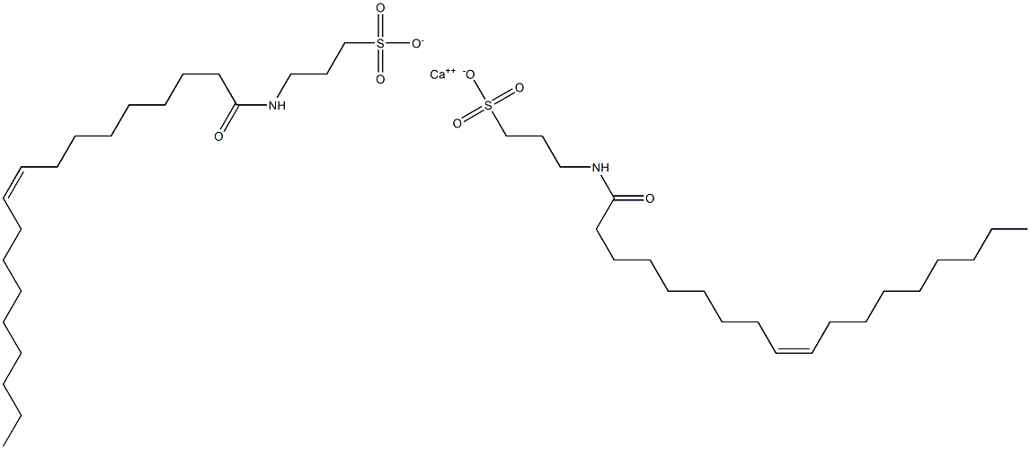 Bis[3-[(Z)-9-octadecenoylamino]-1-propanesulfonic acid]calcium salt Structure