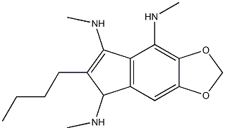 2-Butyl-3-(trimethylaminio)-5,6-(methylenedioxy)-1H-indene Structure