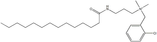 2-Chloro-N,N-dimethyl-N-[3-[(1-oxotetradecyl)amino]propyl]benzenemethanaminium Structure