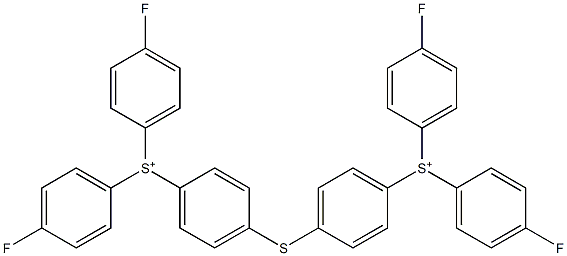 Thiobis(4,1-phenylene)bis[bis(4-fluorophenyl)sulfonium] 구조식 이미지