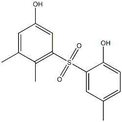 2',3-Dihydroxy-5,5',6-trimethyl[sulfonylbisbenzene] 구조식 이미지
