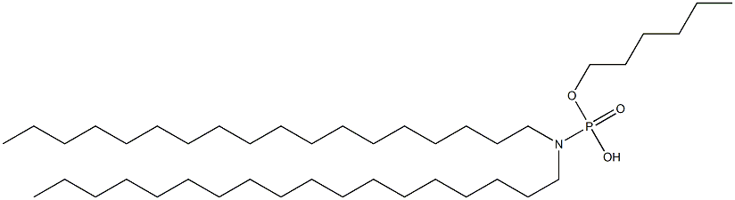 N,N-Dioctadecylamidophosphoric acid hydrogen hexyl ester Structure