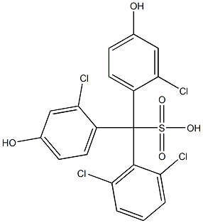 (2,6-Dichlorophenyl)bis(2-chloro-4-hydroxyphenyl)methanesulfonic acid Structure