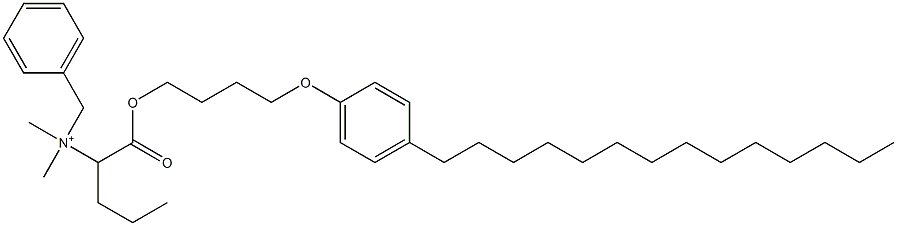 N,N-Dimethyl-N-benzyl-N-[1-[[4-(4-tetradecylphenyloxy)butyl]oxycarbonyl]butyl]aminium 구조식 이미지