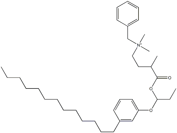 N,N-Dimethyl-N-benzyl-N-[3-[[1-(3-tridecylphenyloxy)propyl]oxycarbonyl]butyl]aminium Structure