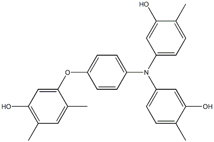 N,N-Bis(3-hydroxy-4-methylphenyl)-4-(5-hydroxy-2,4-dimethylphenoxy)benzenamine 구조식 이미지