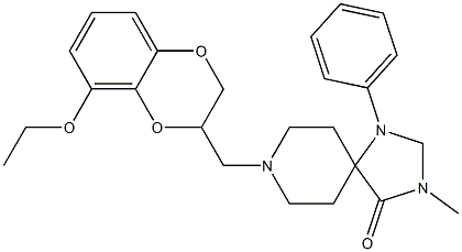 8-[(8-Ethoxy-2,3-dihydro-1,4-benzodioxin-2-yl)methyl]-3-methyl-1-phenyl-1,3,8-triazaspiro[4.5]decan-4-one 구조식 이미지