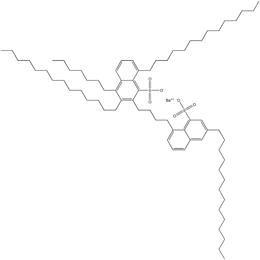 Bis(3,8-ditetradecyl-1-naphthalenesulfonic acid)barium salt Structure