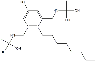 3,5-Bis[[(1,1-dihydroxyethyl)amino]methyl]-4-octylphenol Structure