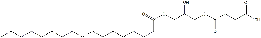 Succinic acid hydrogen 1-[2-hydroxy-3-(heptadecanoyloxy)propyl] ester 구조식 이미지