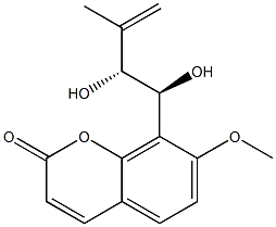 8-[(1S,2R)-1,2-Dihydroxy-3-methyl-3-butenyl]-7-methoxy-2H-1-benzopyran-2-one Structure