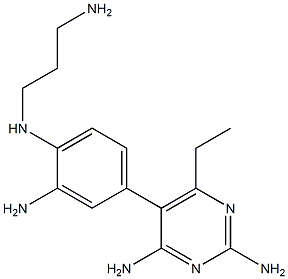 2,4-Diamino-6-ethyl-5-(3-amino-4-[(3-aminopropyl)amino]phenyl)pyrimidine 구조식 이미지