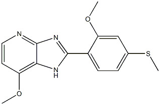 7-Methoxy-2-(2-methoxy-4-methylthiophenyl)-1H-imidazo[4,5-b]pyridine 구조식 이미지