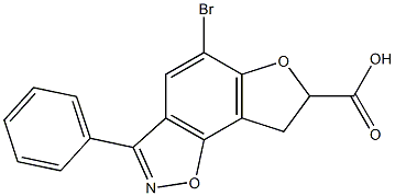 5-Bromo-7,8-dihydro-3-phenylfuro[2,3-g][1,2]benzisoxazole-7-carboxylic acid Structure