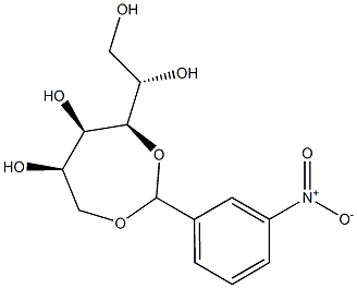 3-O,6-O-(3-Nitrobenzylidene)-D-glucitol Structure