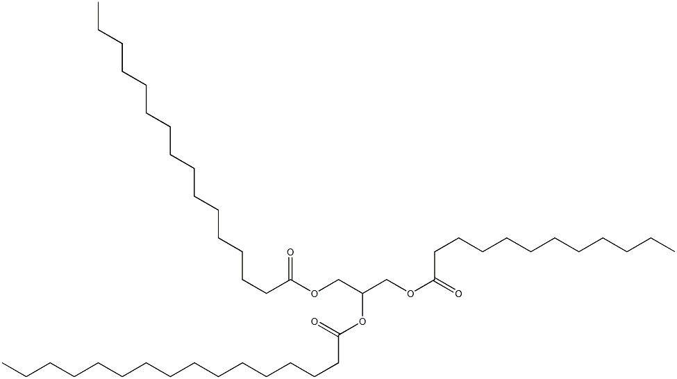 (-)-1-O-Lauroyl-2-O,3-O-dipalmitoyl-D-glycerol 구조식 이미지