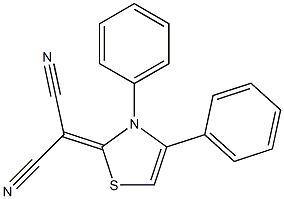 2-Cyano-2-[(3,4-diphenyl-2,3-dihydrothiazol)-2-ylidene]acetonitrile 구조식 이미지