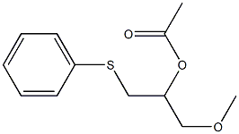 Acetic acid [2-(phenylthio)-1-(methoxymethyl)ethyl] ester 구조식 이미지