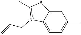 3-Allyl-2,6-dimethylbenzothiazolium 구조식 이미지