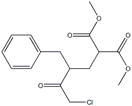 2-(2-Benzyl-3-oxo-4-chlorobutyl)propanedioic acid dimethyl ester 구조식 이미지