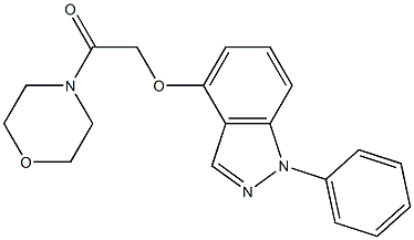 1-Phenyl-4-[[morpholinocarbonyl]methoxy]-1H-indazole 구조식 이미지