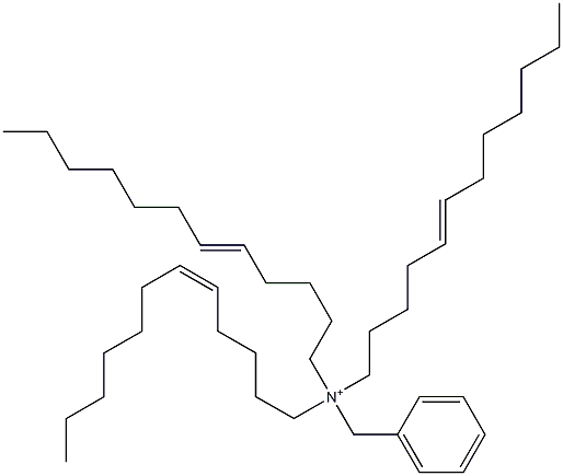 Tri(5-dodecenyl)benzylaminium Structure