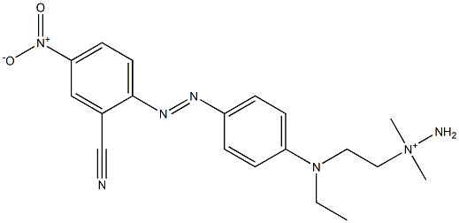 1-[2-[[4-[(2-Cyano-4-nitrophenyl)azo]phenyl]ethylamino]ethyl]-1,1-dimethylhydrazinium 구조식 이미지