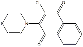 2-[[3,4-Dihydro-2H-1,4-thiazin]-4-yl]-3-chloro-1,4-naphthoquinone Structure