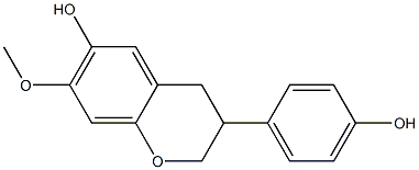 7-Methoxy-3-(4-hydroxyphenyl)-3,4-dihydro-2H-1-benzopyran-6-ol Structure