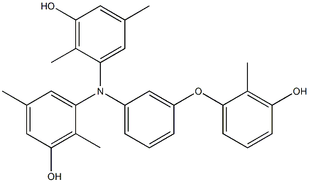 N,N-Bis(3-hydroxy-2,5-dimethylphenyl)-3-(3-hydroxy-2-methylphenoxy)benzenamine 구조식 이미지